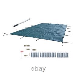 Inground Pool Safety Cover In-Ground Winter Cover For 16' × 30' Rectangle Green
