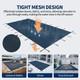 Inground Pool Safety Cover Winter Pool Cover 25 X 45ft With Hardware, Blue Mesh