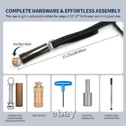 Inground Pool Safety Cover Winter Pool Cover 30 x 50ft with Hardware, Blue Mesh