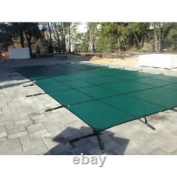 Inground Pool Winter Safety Cover and Center Step 16X32 FT Swimming Pool Cover