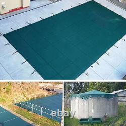 Inground Pool Winter Safety Cover with Center Step 16X32 FT Swimming Pool Cover