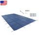 Inground Swimming Pool 18' × 34' Rectangle Safety Pool Covers Blue Mesh