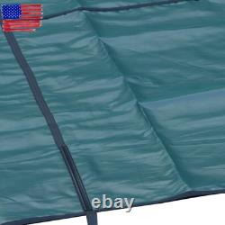 Inground Swimming Pool 18×34ft Rectangle Safety Pool Cover Green Mesh For 16×32