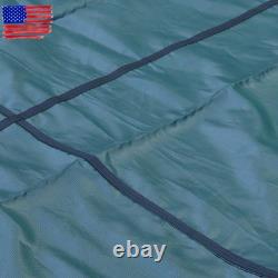Inground Swimming Pool 18×34ft Rectangle Safety Pool Cover Green Mesh For 16×32