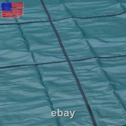 Inground Swimming Pool 18×34ft Rectangle Safety Pool Cover Green Mesh For 16×32