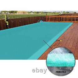 Inground Swimming Pool Cover Rectangle Frame Winter Pool Cover Safety Turquoise