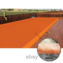 Inground Swimming Pool Cover Rectangle Winter Pool Cover Safe Heavy Duty Orange