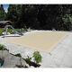 Inground Swimming Pool Cover Rectangle Winter Pool Cover Safety Heavy Duty Beige