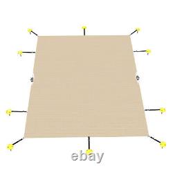 Inground Swimming Pool Cover Rectangle Winter Pool Cover Safety Heavy Duty Beige