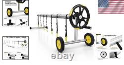 Inground Swimming Pool Cover Reel Easy Maneuverability//