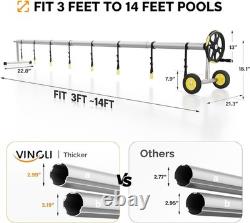 Inground Swimming Pool Cover Reel Easy Maneuverability//