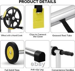 Inground Swimming Pool Cover Reel Easy Maneuverability//
