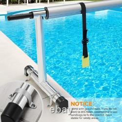 Inground Swimming Pool Cover Reel Easy Maneuverability//