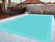 Inground Swimming Pool Cover Winter Durable Rectangle Mesh Pool Cover Turquoise