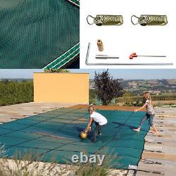 Inground Swimming Pool Cover Winter Safety Cover with Center Step 16X32FT Green