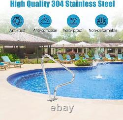 Inground Swimming Pool Handrail 304 Stainless Steel Ladder Grab Stair Hand Rail