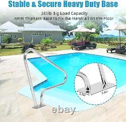 Inground Swimming Pool Handrail 304 Stainless Steel Ladder Grab Stair Hand Rail