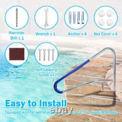 Inground Swimming Pool Handrail 304 Stainless Steel Pool Ladder Stair Hand Rail