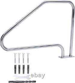 Inground Swimming Pool Handrail Stainless Steel Stair Grab Hand Rail Non-Slip US