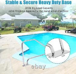 Inground Swimming Pool Handrail Stainless Steel Stair Grab Hand Rail Non-Slip US