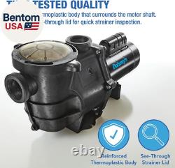Inground Swimming Pool Pro Pump 1.5 HP, 115V/230V, 97 GPM Self-Priming, Heav
