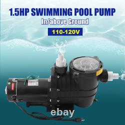 Inground Swimming Pool Pump Motor 110-120v Filter Pump 1.5hp 6000gph With Strainer