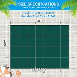 Inground Swimming Pool Safety Cover 18' x 36' Rectangle Hardware Included