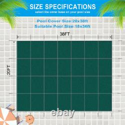 Inground Swimming Pool Safety Cover 18' x 36' Rectangle Hardware Included