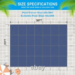 Inground Swimming Pool Safety Cover 18' x 36' Rectangle withHardware High Strength