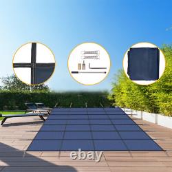 Inground Swimming Pool Safety Cover 18' x 36' Rectangle withHardware High Strength