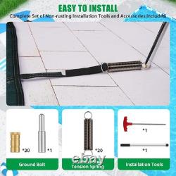 Inground Swimming Pool Safety Cover Fits 16x30ft pool, Mesh Solid Cover, Green