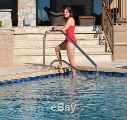 Inter-Fab 5 Bend Deck To Deck Mounted Stair Rail For Inground Swimming Pool