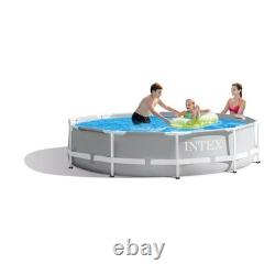 Intex 10'x30 Round Above Ground Swimming Pool & 10' Round Swimming Pool Cover