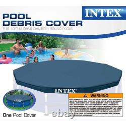 Intex 10'x30 Round Above Ground Swimming Pool & 10' Round Swimming Pool Cover