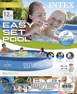 Intex 12ft X 30in Easy Set Above Ground Swimming Pool Set with Filter Pump NEW