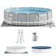 Intex 14ftx42in Prism Frame Above Ground Swimming Pool Set Withfilter (for Parts)