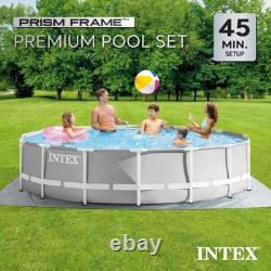 Intex 14ftx42in Prism Frame Above Ground Swimming Pool Set withFilter (For Parts)