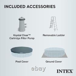 Intex 14ftx42in Prism Frame Above Ground Swimming Pool Set withFilter (For Parts)