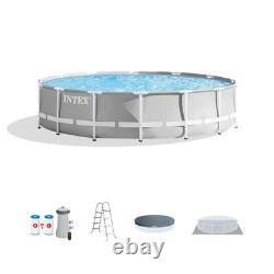 Intex 14ftx42in Prism Frame Above Ground Swimming Pool Set withFilter (For Parts)