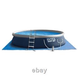 Intex 15'x42 Round Inflatable Outdoor Above Ground Swimming Pool Set(Open Box)