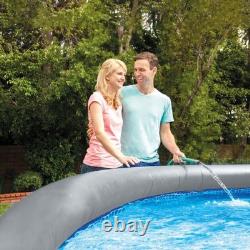 Intex 15'x42 Round Inflatable Outdoor Above Ground Swimming Pool Set(Open Box)