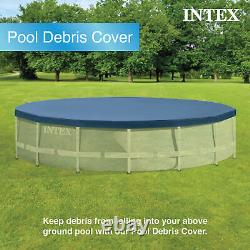 Intex 15ft x 42in Prism Frame Above Ground Swimming Pool Set with Debris Cover