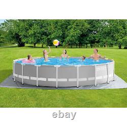 Intex 15ft x 42in Prism Frame Above Ground Swimming Pool Set with Debris Cover