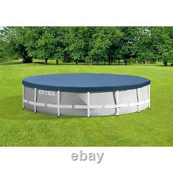 Intex 15ft x 42in Prism Frame Above Ground Swimming Pool Set with Debris Cover