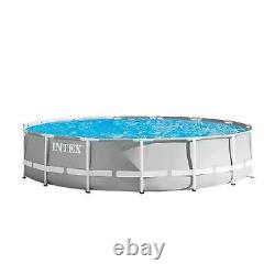 Intex 15ft x 42in Prism Frame Above Ground Swimming Pool Set with Debris Cover