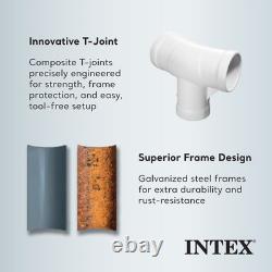 Intex 15ft x 48in Prism Above Ground Swimming Pool Set with Ladder and Cover