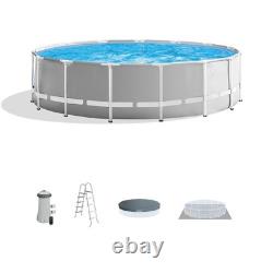 Intex 15ft x 48in Prism Above Ground Swimming Pool Set with Ladder and Cover
