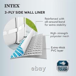 Intex 15ft x 48in Prism Frame Above Ground Swimming Pool Set WithLADDER & COVER