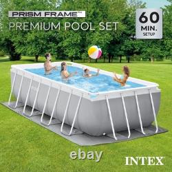 Intex 16' x 42 Prism Frame Rectangular Above Ground Swimming Pool Set(Open Box)