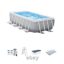 Intex 16' x 8' x 42 Prism Frame Rectangular Above Ground Swimming Pool Set